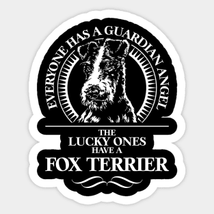 Fox Terrier Guardian Angel dog sayings Sticker